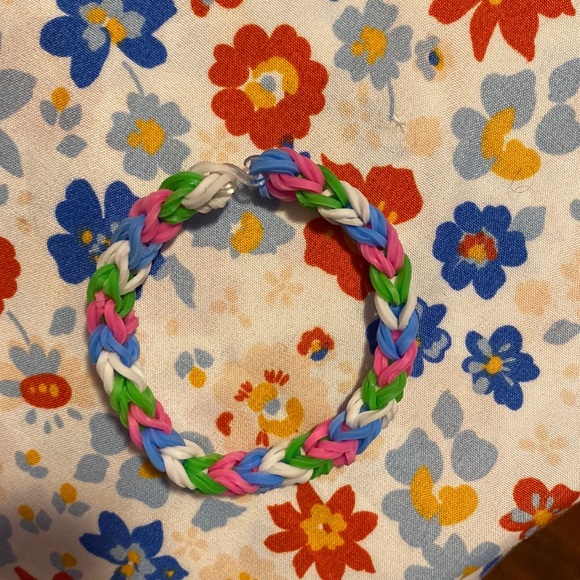 Accessories Bluepinkgreen And White Rubber Band Bracelet Poshmark